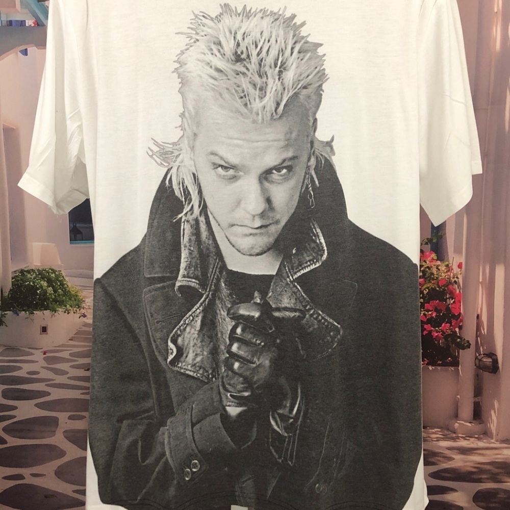 NWOT Lost Boys David White Crewneck T-Shirt - Picture 2 of 5